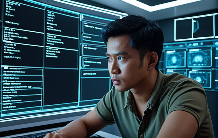**Prompt:** AI co-writing screenplay, brainstorming session, futuristic interface, Thai screenwriter looking inspired.