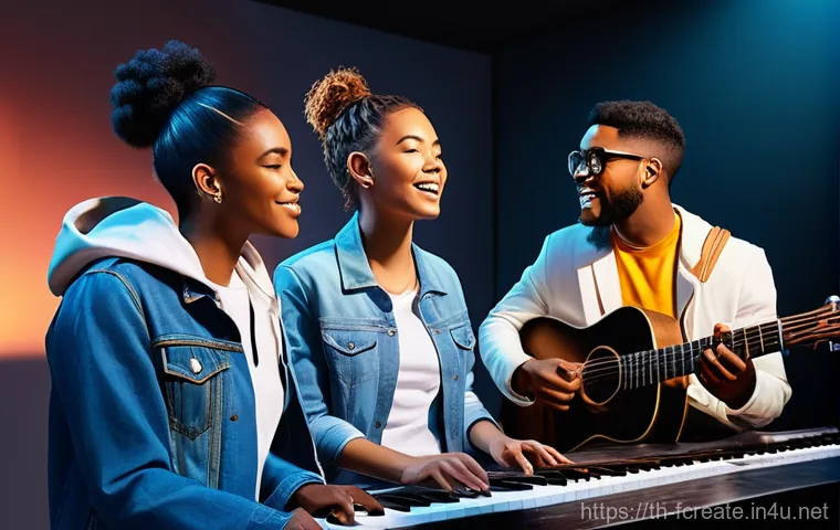 AI 작곡  인간과 기계의 협력 - **Prompt:** A heartwarming, photorealistic image of a joyful baby, approximately 12 months old, sitt...