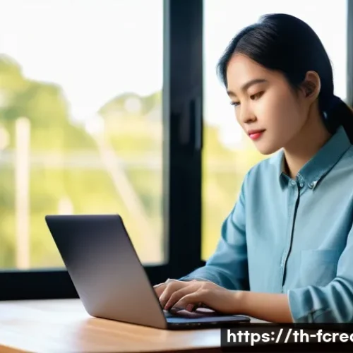 AI와 함께하는 창작의 가치 - **Prompt:** A young Thai woman, in her early 20s, with short, trendy dark hair, wearing a stylish bu...
